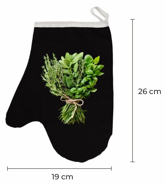 Kuchynská rukavica Minty EMI, čierna