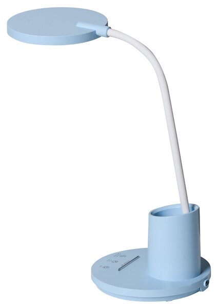 Stolná LED lampa modrá syntetický materiál 3 režimy teploty svetla so stmievačom dotyková nastaviteľná kancelária