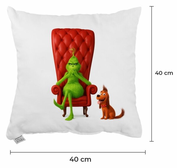 Vianočný vankúš Grinch 40x40 cm EMI