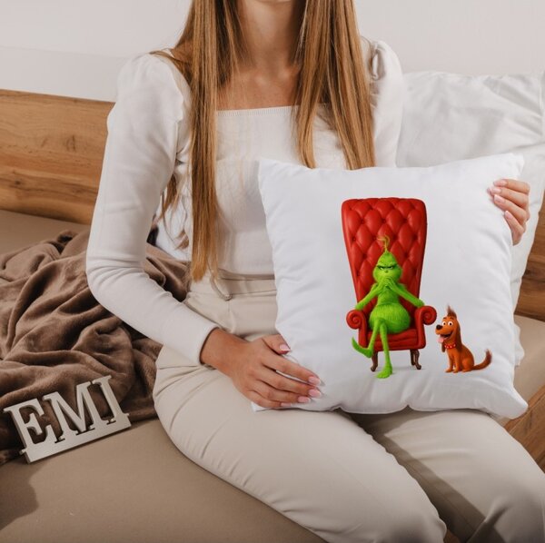Vianočný vankúš Grinch 40x40 cm EMI