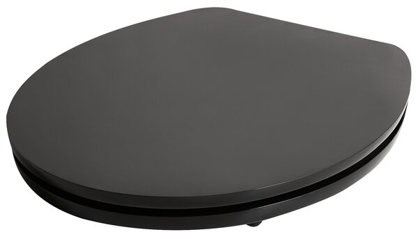 WC doska čierna MDF lesklý povrch 48 x 38 cm kúpeľňové doplnky tradičný štýl kúpeľňa toaleta