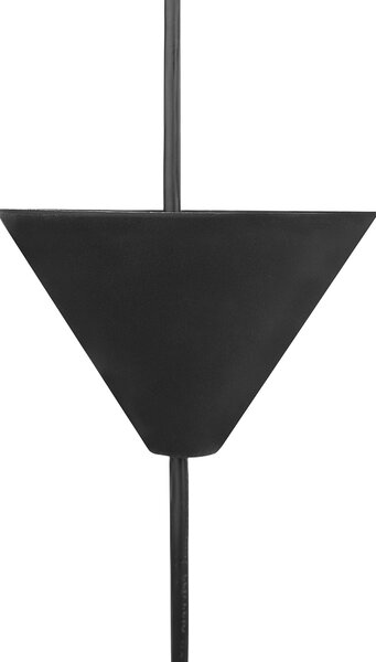 Závesná lampa čierna syntetický materiál okrúhle tienidlo tvar borovicovej šišky na strop moderný škandinávsky štýl obývačka detská izba