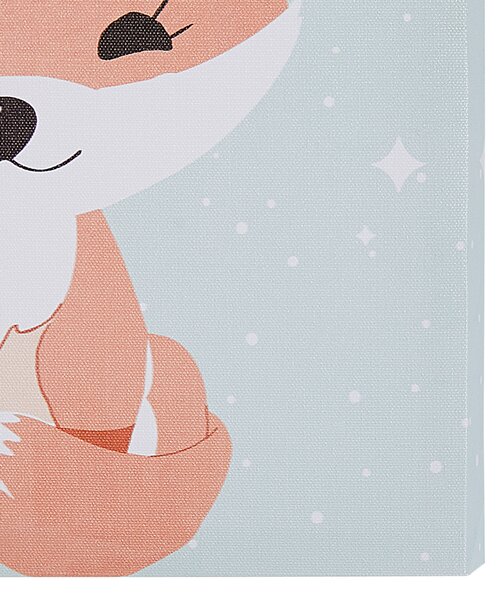 Sada 4 obrazov na plátne viacfarebná nylon MDF 30 x 30 cm štvorcový tvar motív zvierat moderný štýl detská izba