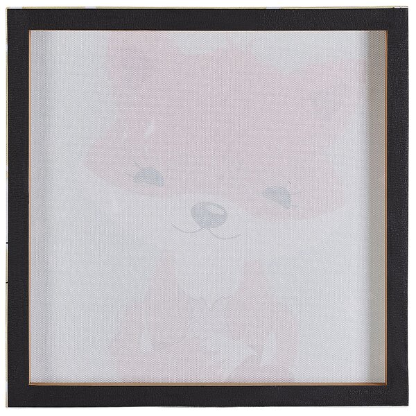 Sada 4 obrazov na plátne viacfarebná nylon MDF 30 x 30 cm štvorcový tvar motív zvierat moderný štýl detská izba