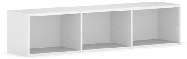 Nástenná knižnica INTEGRO, 465 x 1750 x 400 mm, 3 police, biela