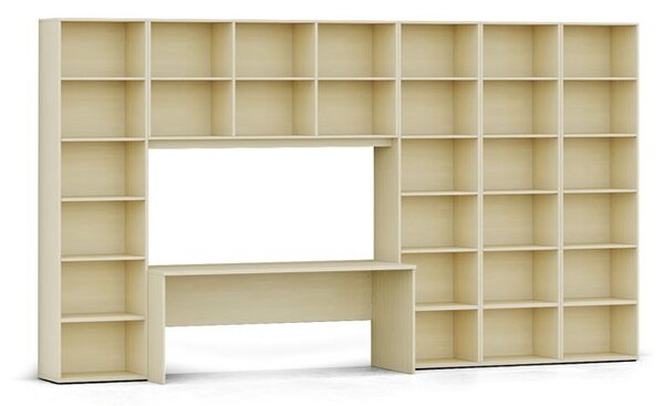 Kancelársky písací stôl INTEGRO, 175x70 cm, breza