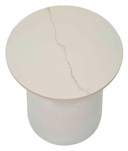 KONFERENČNÝ STOLÍK, biela, kov, keramika, 40/40/47 cm - Stolíky do obývačky, Online Only