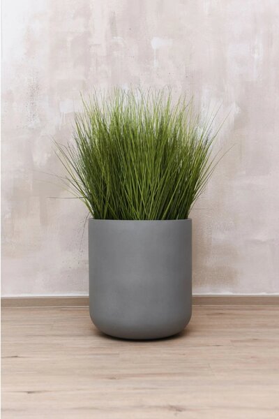 Kvetináč CHICO, sklolaminát, priemer 45 cm, beton design sivý