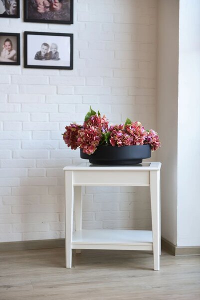 Misa na kvety ESCADA LOW, sklolaminát, priemer 45 cm, antracit