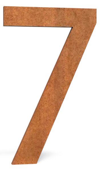 Cortenové číslice na dom 8