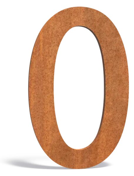 Cortenové číslice na dom 8