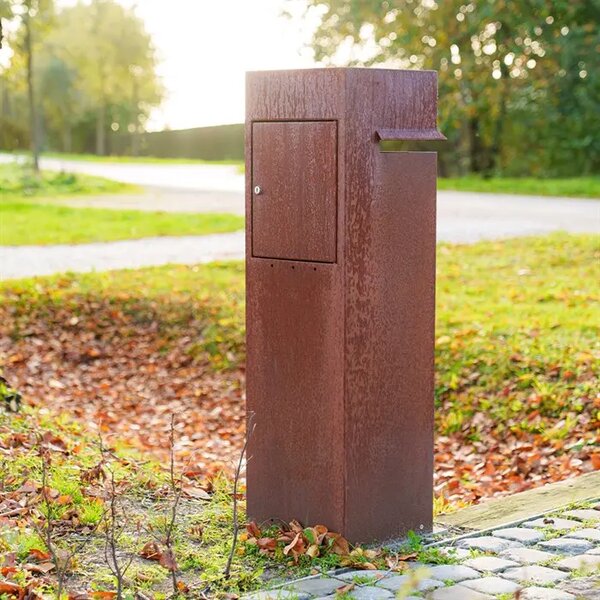 Stojaca cortenová poštová schránka Linea