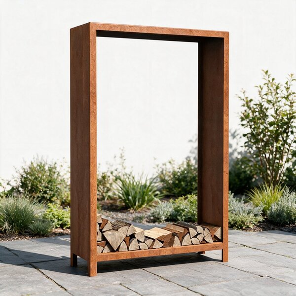 Cortenový drevník FRAME 600 × 400 × 1 800 mm