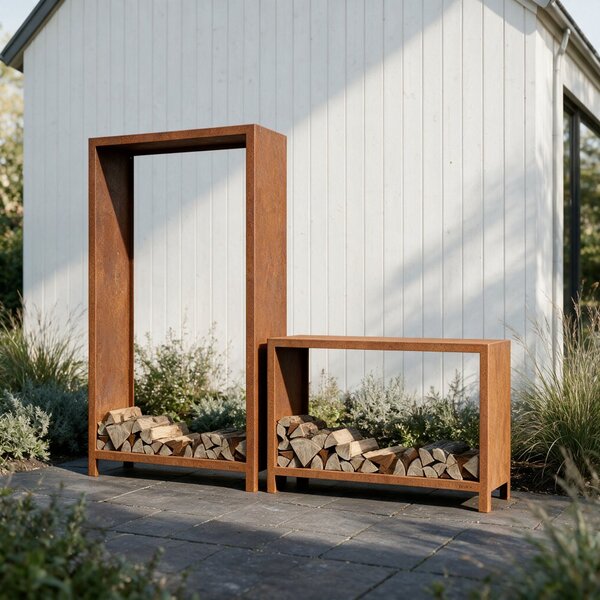 Cortenový drevník FRAME 600 × 400 × 1 800 mm