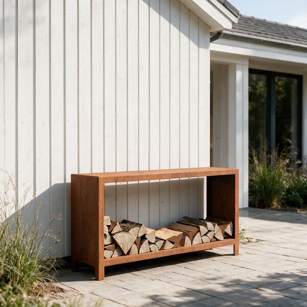 Cortenový drevník FRAME 600 × 400 × 1 800 mm