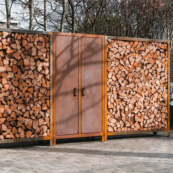 Cortenový drevník FRAME 600 × 400 × 1 800 mm