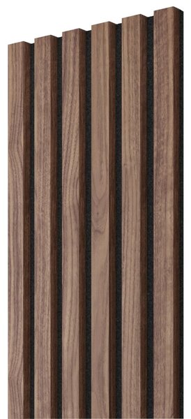 Akustický panel, dyha americký orech, čierny filc, 30x275 cm