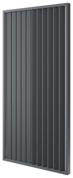 Lamelová deliaca stena s otočnými lamelami – kompletná sada, výška a šírka podľa výberu, grafit 51 cm