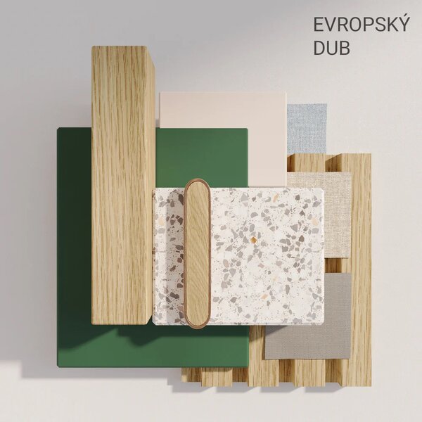 Akustický panel, podklad MDF doska, široká lamela, celý panel – Európsky dub, 30x275 cm