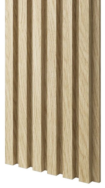 Akustický panel, podklad MDF doska, úzka lamela, celý panel – Európsky dub, 30x275 cm