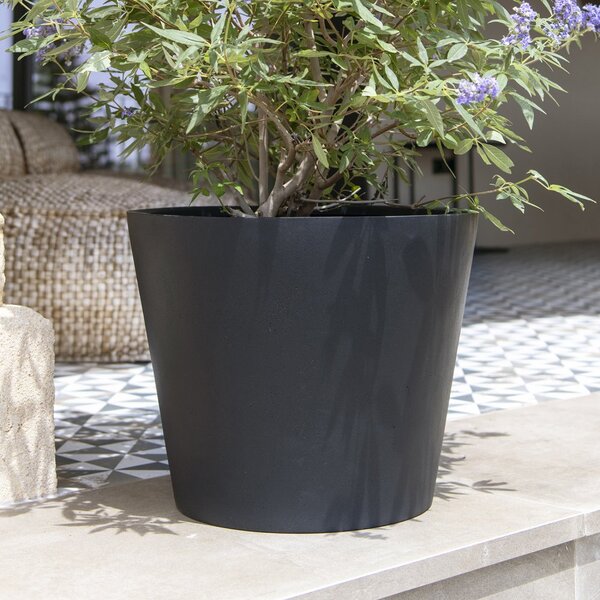 Kvetináč Bucket čierny M, ⌀ 58 cm x v 50 cm, 9,5 kg, 95l