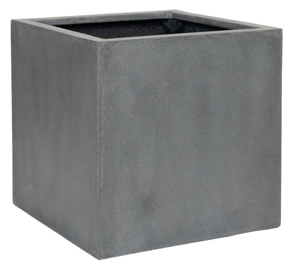 Kvetináč Block sivý M, 40 x 40 x 40 cm (d š v), 7,8 kg, 62,4 l