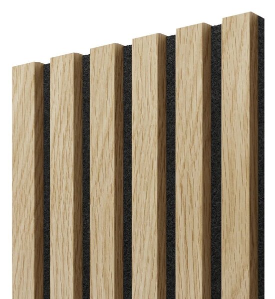 Akustický panel, Európsky dub, čierny filc, 30x275 cm