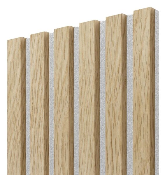 Akustický panel, Európsky dub, sivý filc, 30x275 cm