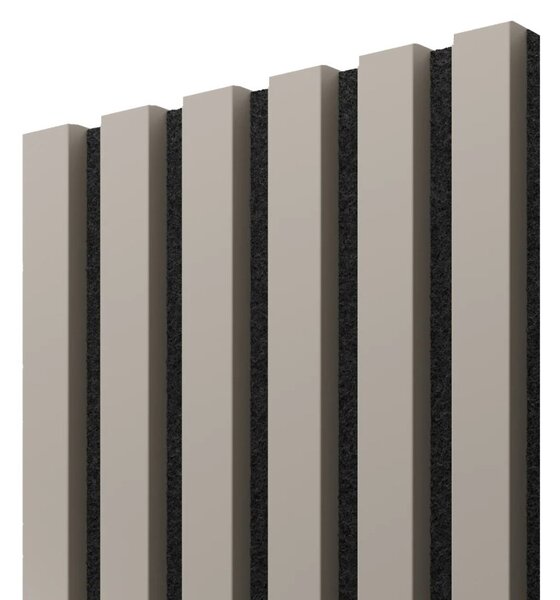 Akustický panel, pieskovo béžová, čierny filc, 30x275 cm