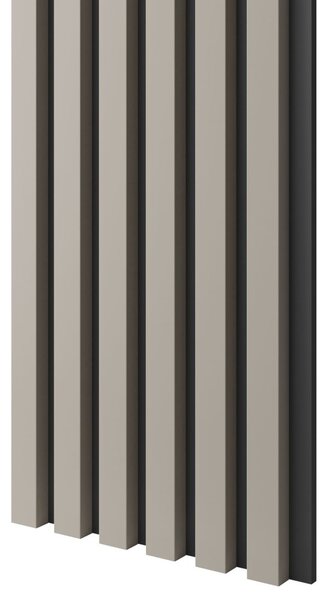 Akustický panel, podklad MDF doska, úzka lamela, pieskovo béžová, 30x275 cm