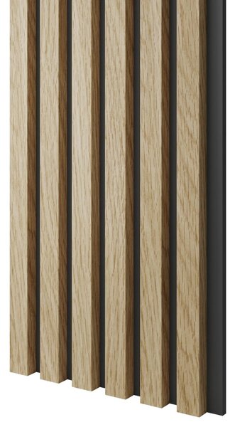 Akustický panel, podklad MDF doska, úzka lamela, Európsky dub, 30x275 cm