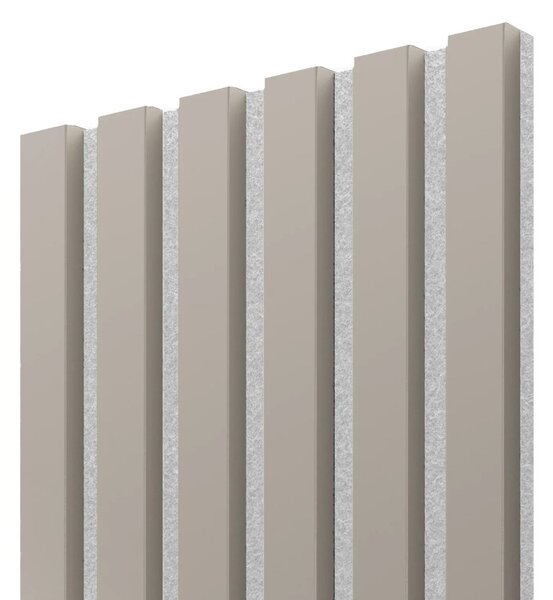Akustický panel, pieskovo béžová, sivý filc, 30x275 cm