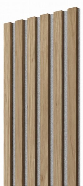 Akustický panel, Dub Natura, sivý filc, 30x275 cm