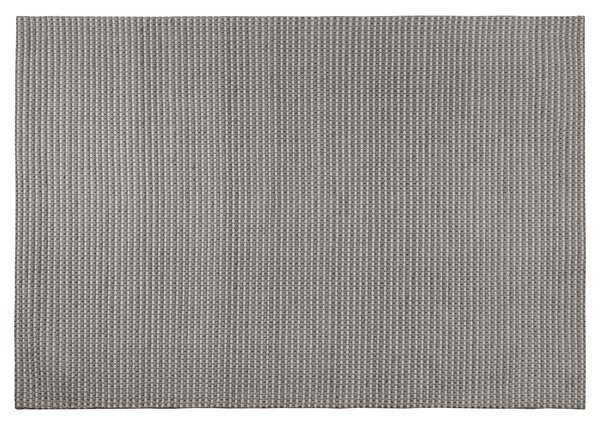 Koberec tmavosivý vlnený s polyesterom 140 x 200 cm ručne prešívaný klasický dizajn
