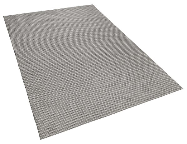 Koberec tmavosivý vlnený s polyesterom 140 x 200 cm ručne prešívaný klasický dizajn