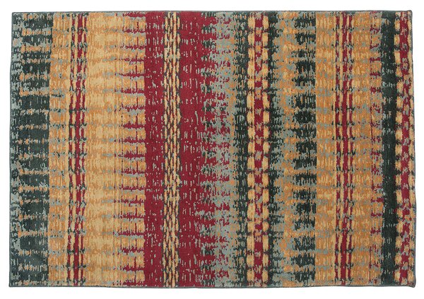 Koberec viacfarebný polyester 140 x 200 cm abstraktný vzor obdĺžnikový tvar boho štýl