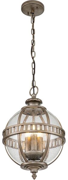 Kichler KL-HALLERON-8M-BU -Vonkajší luster na reťazi HALLERON 3xE14/40W/230V IP44