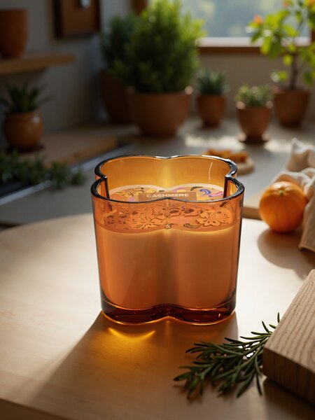 Sinsay - Voňavá sviečka Cashmere Vanilla - jantárová