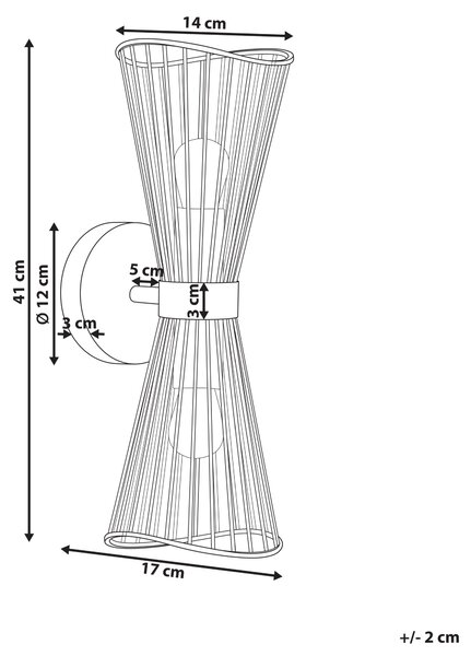 Nástenná lampa zlatá kov železo LED svetlo dvojité tienidlo obývacia izba jedáleň spálňa