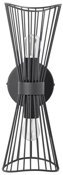 Nástenná lampa čierna kov železo LED svetlo dvojité tienidlo obývacia izba jedáleň spálňa
