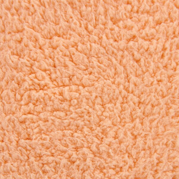 Puf oranžový polyester 50 x 50 x 30 cm okrúhly tvar bez vzoru s držadlom jednofarebná taburetka podnožka moderný štýl obývačka spálňa