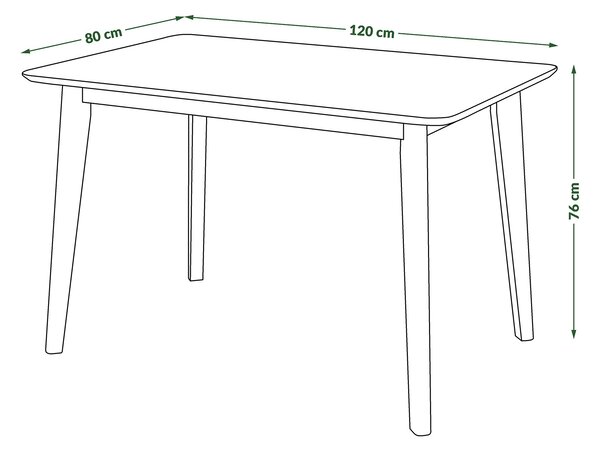 ROXY Prírodný dub, 150cm/80cm - kuchynský/jedálenský stôl RETRO - obdĺžnikový drevený stôl