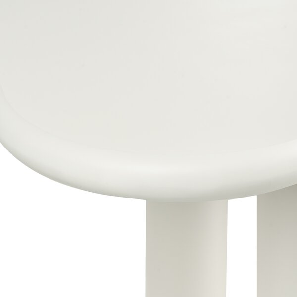 Jedálenský stôl krémová biela PVC nohy 188 x 94 x 74 cm MDF vrchná doska nepravidelný tvar moderný minimalistický štýl jedáleň