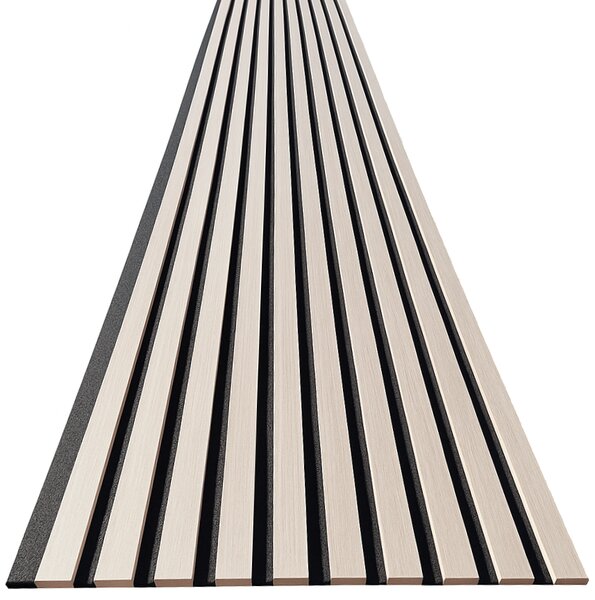 3D Drevené lamely na stenu na filci 255x46cm - Jaseň ARKTICKÝ
