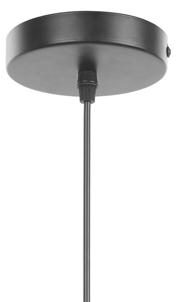 Závesná lampa svetlé drevo čierna preglejka kov maľovaný matný povrch moderný škandinávsky štýl obývačka jedáleň