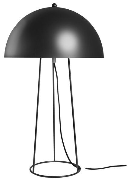 Stolná lampa čierna kovová železný podstavec a tienidlo 2 žiarovky moderný štýl obývacia izba