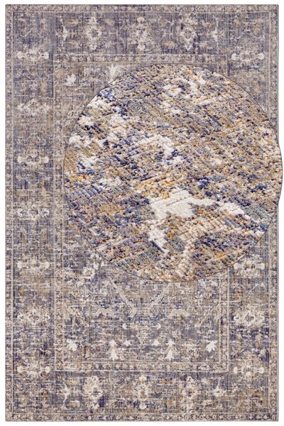 Hanse Home , Kusový koberec Cairo 105588 Port Said Cream Blue – na von aj na doma, 200x280, modrá, chodba / predsieň
