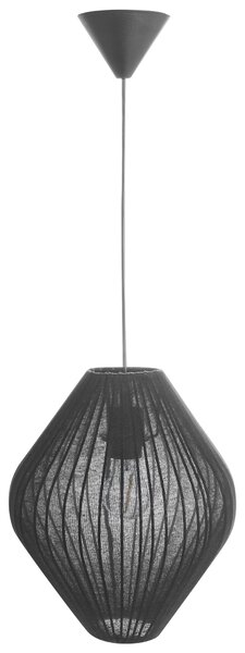 Závesná lampa čierne látkové tienidlo moderný dizajn osvetlenie do obývacej izby