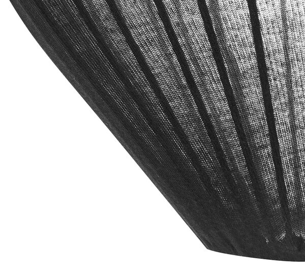 Závesná lampa čierne látkové tienidlo moderný dizajn osvetlenie do obývacej izby