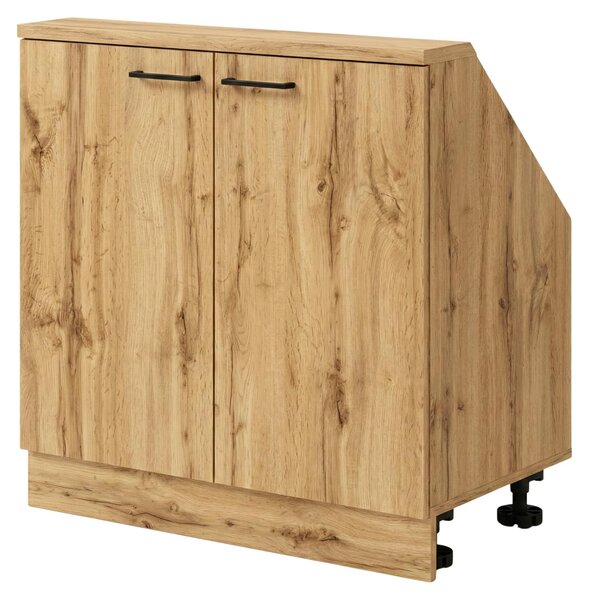 INNOVAHOME Skrinka pod šikminu 80cm Nízky regál Dub Wotan